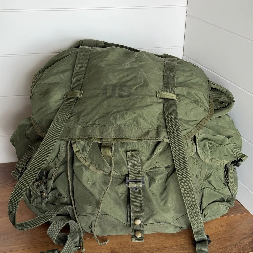 US Army LC-1 Large Combat Nylon Field Pack Backpack Militaria No‎ Frame VTG